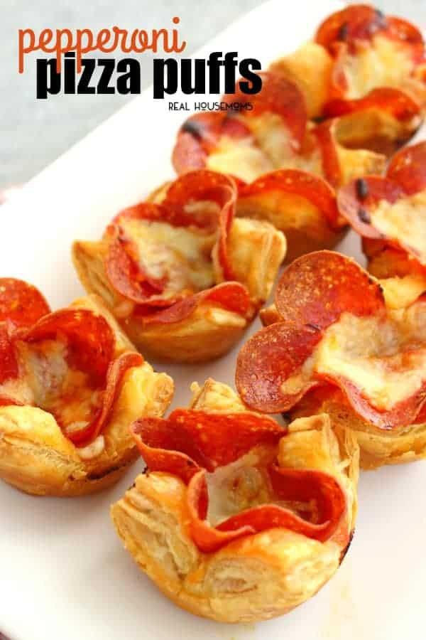 Easy Puff Pastry Appetizers
 Pepperoni Pizza Puffs ⋆ Real Housemoms