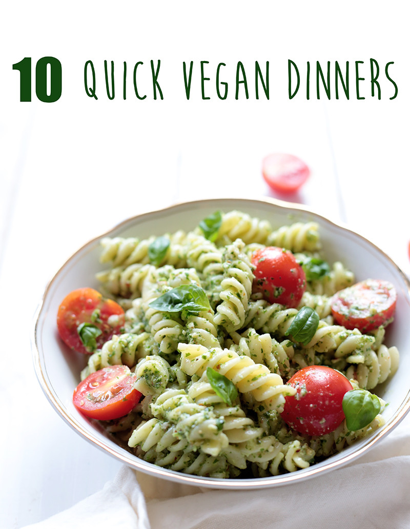 Easy Vegetarian Dinner Recipes
 10 Quick Vegan Dinners Vegan Pesto Pasta Green Evi