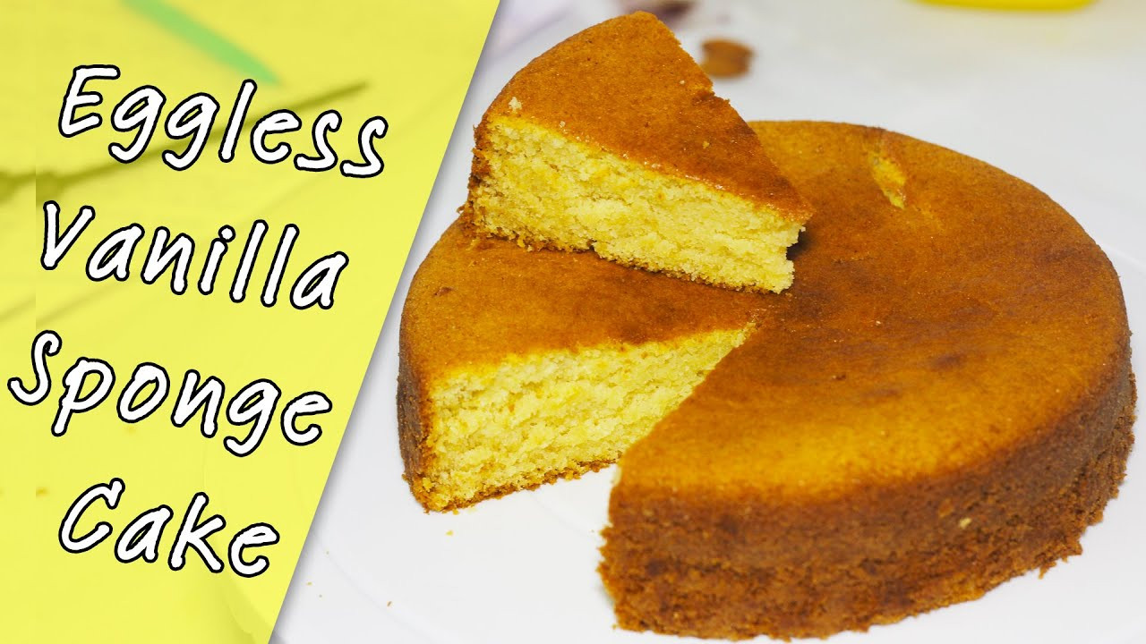 Eggless Sponge Cake
 Eggless Vanilla Sponge Cake