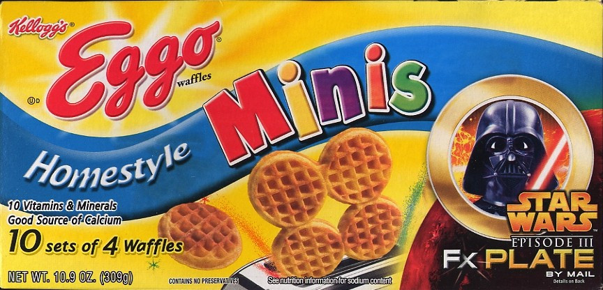 Eggo Minis Waffles
 Eggo Homestyle Minis Waffles 10 Sets 4 Pack Box Star