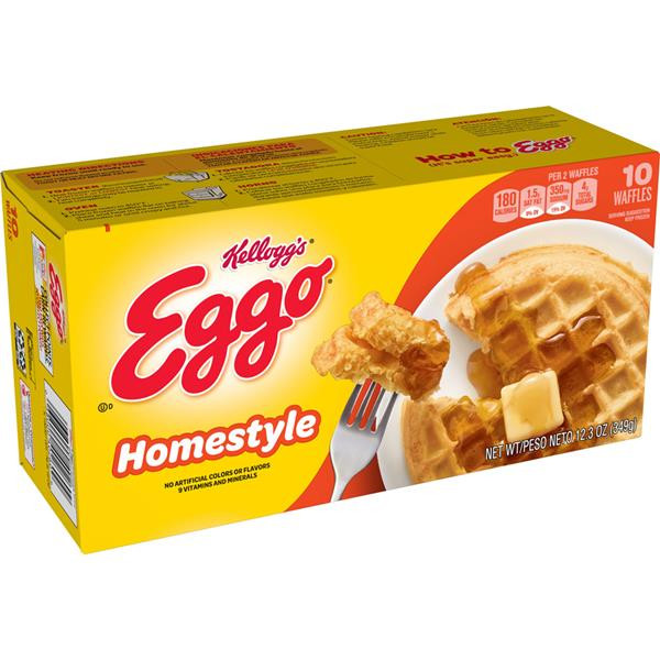 Eggo Waffles Nutrition Facts
 Kellogg s Eggo Homestyle Waffles 10Ct