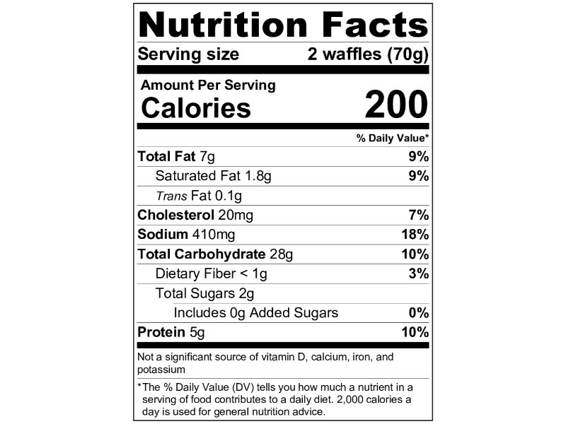 Eggo Waffles Nutrition Facts
 35 Eggo Waffles Nutrition Facts Label Labels Database 2020