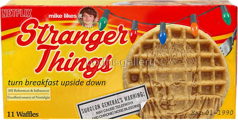 Eggo Waffles Stranger Things
 "Stranger Things Eggo Waffles" Stickers by bodhisgallery