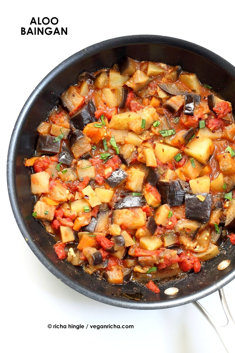 Eggplant Indian Recipes
 Aloo Baingan Recipe Potato Eggplant Curry Vegan Richa