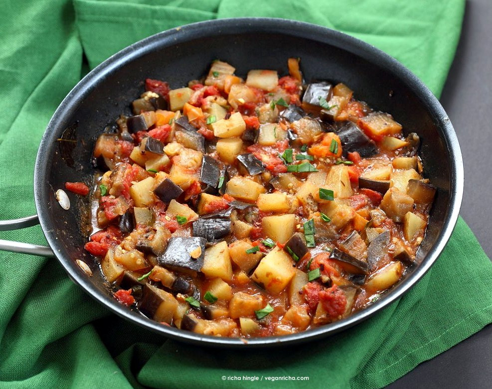 Eggplant Indian Recipes
 Aloo Baingan Recipe Potato Eggplant Curry Vegan Richa