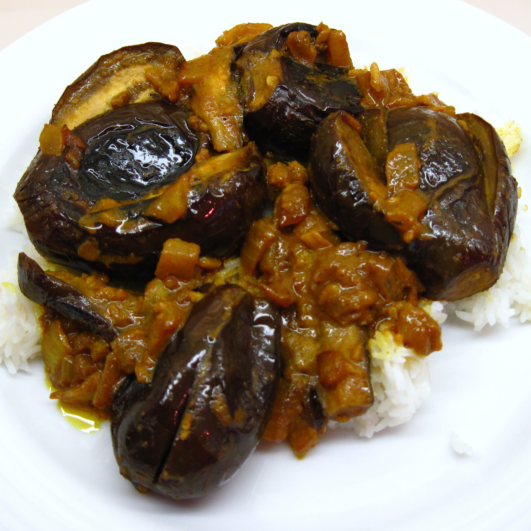 Eggplant Indian Recipes
 Curried Eggplant