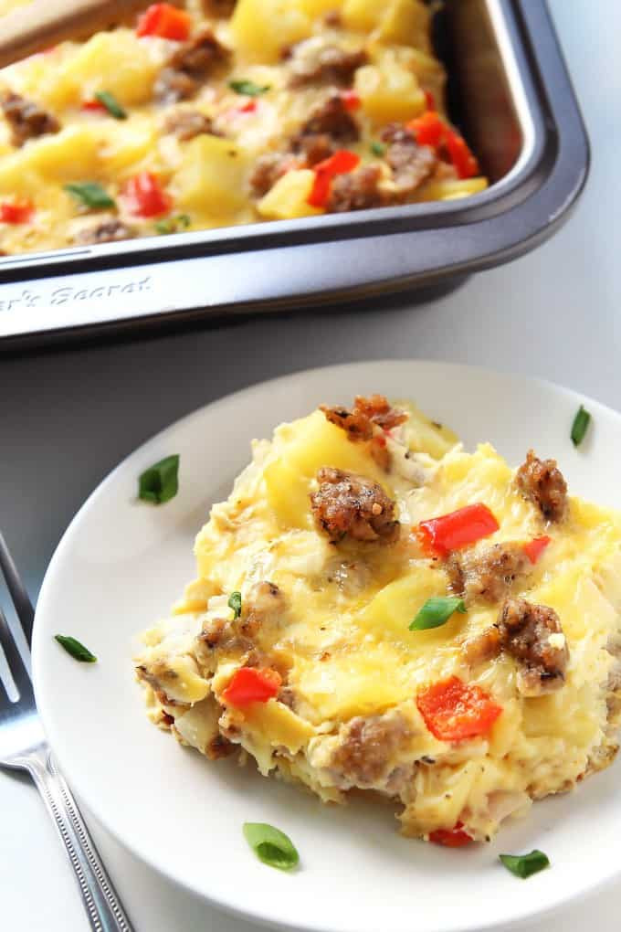 Eggs And Potatoes Breakfast
 Breakfast Casserole with Eggs Potatoes and Sausage