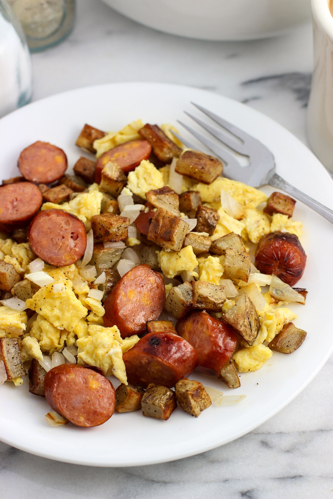 Eggs And Potatoes Breakfast
 Grilled Smoked Sausage Breakfast Egg Scramble