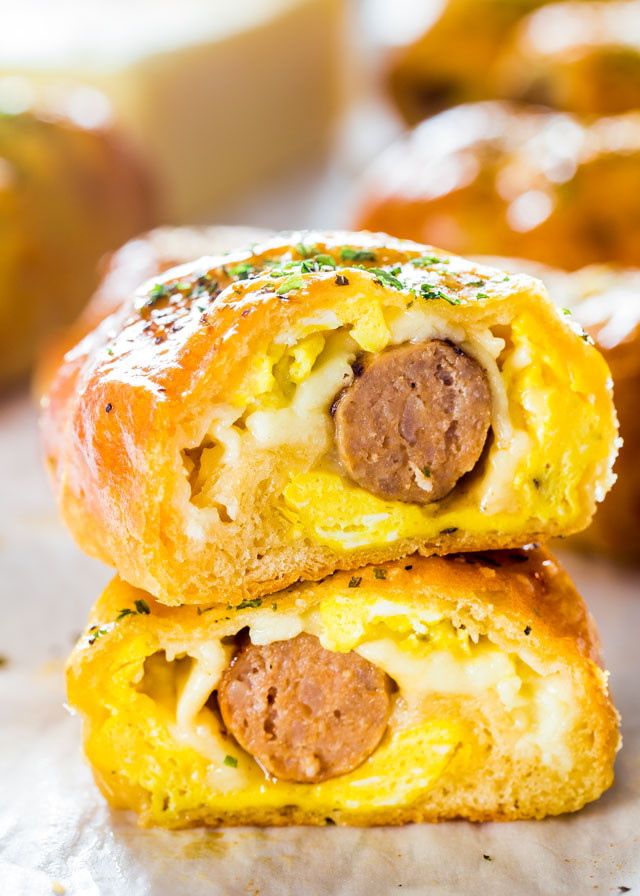 Eggs And Sausage Breakfast Ideas
 Sausage and Egg Breakfast Rolls Jo Cooks