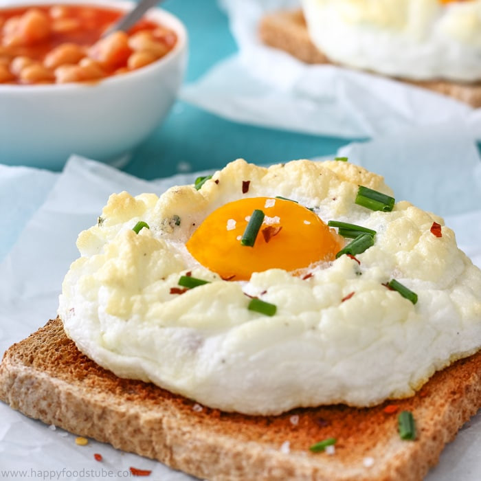 Eggs For Breakfast
 Easy Cloud Eggs Recipe Happy Foods Tube
