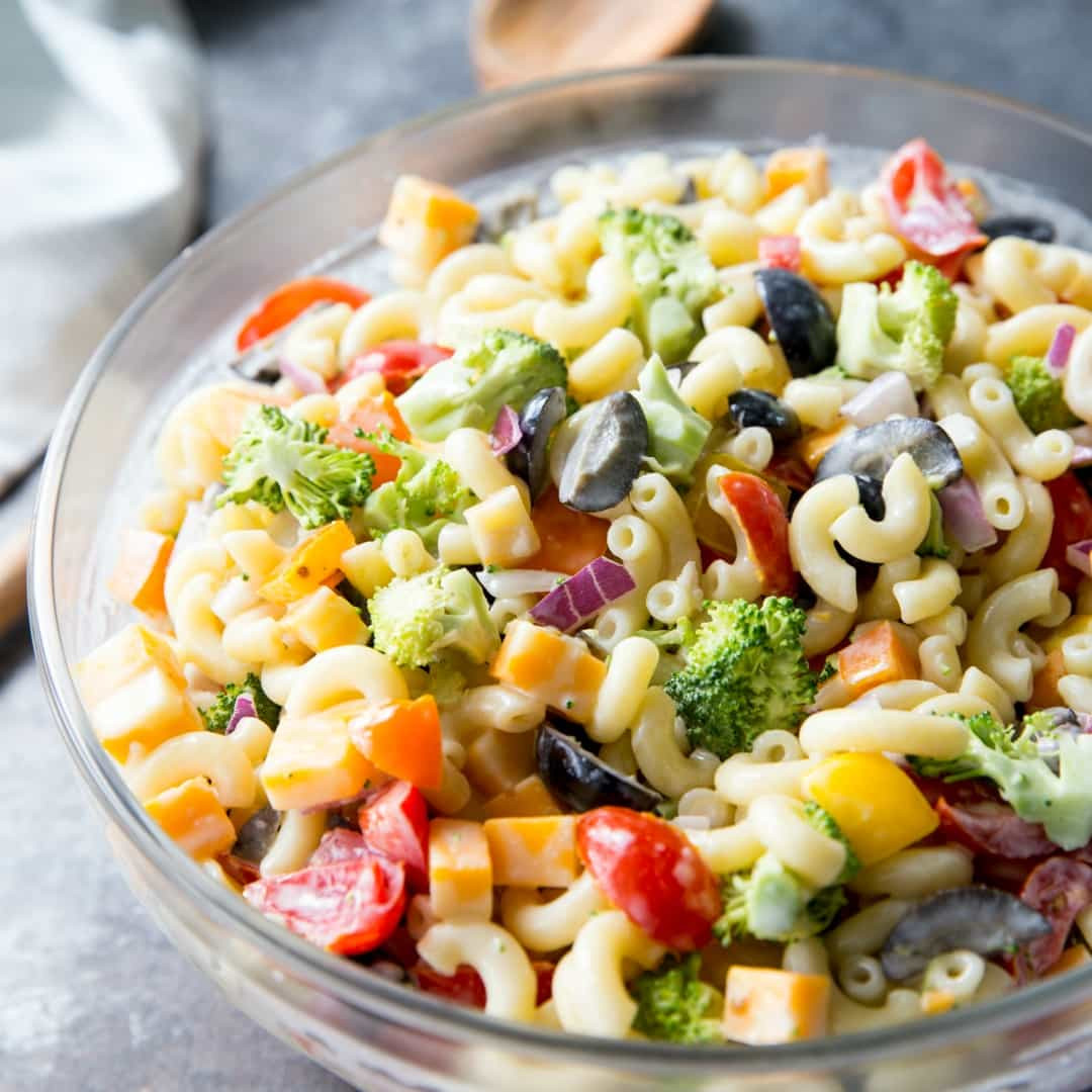 Elbow Macaroni Salad
 Rainbow Macaroni Salad ⋆ Real Housemoms