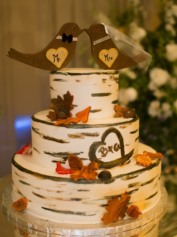 Fall Wedding Cakes Ideas
 Tree inspired wedding cake autumn – True Romance Weddings