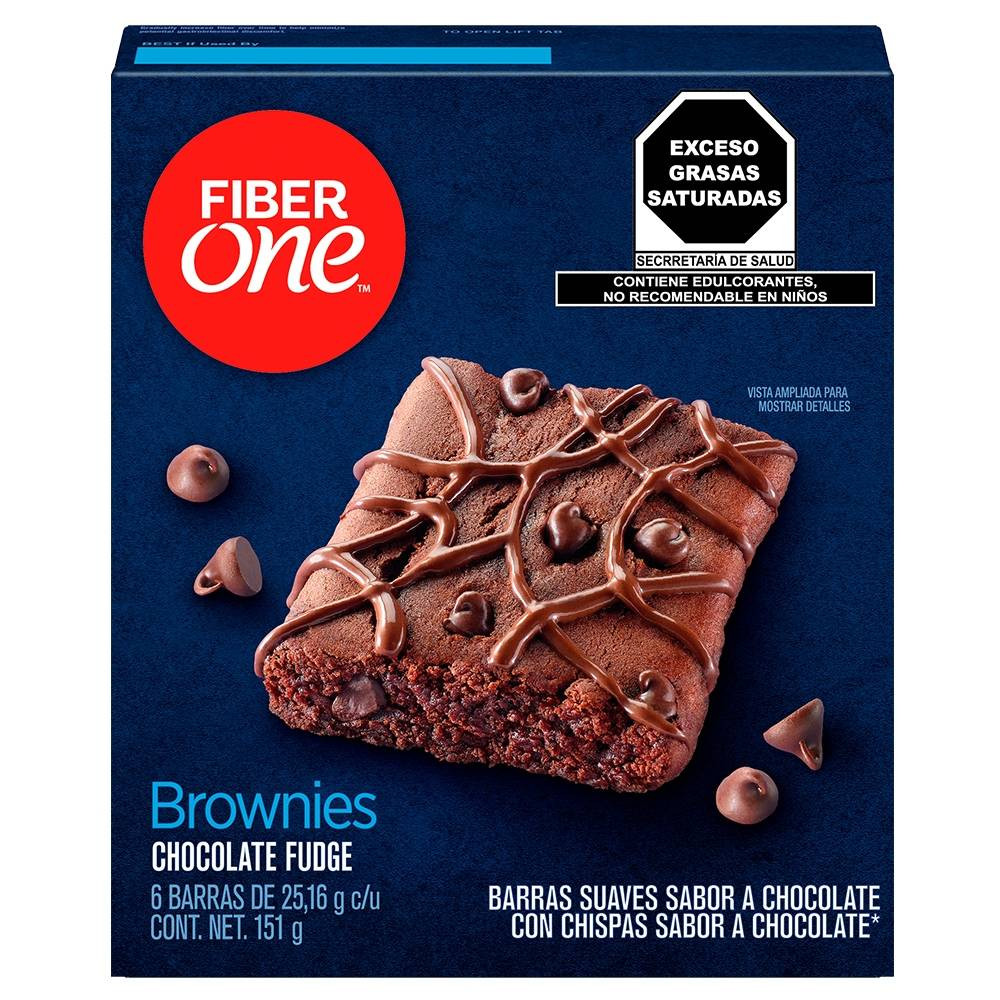 Fiber One Brownies
 Brownies Fiber e sabor chocolate 6 pzas de 25 g c u