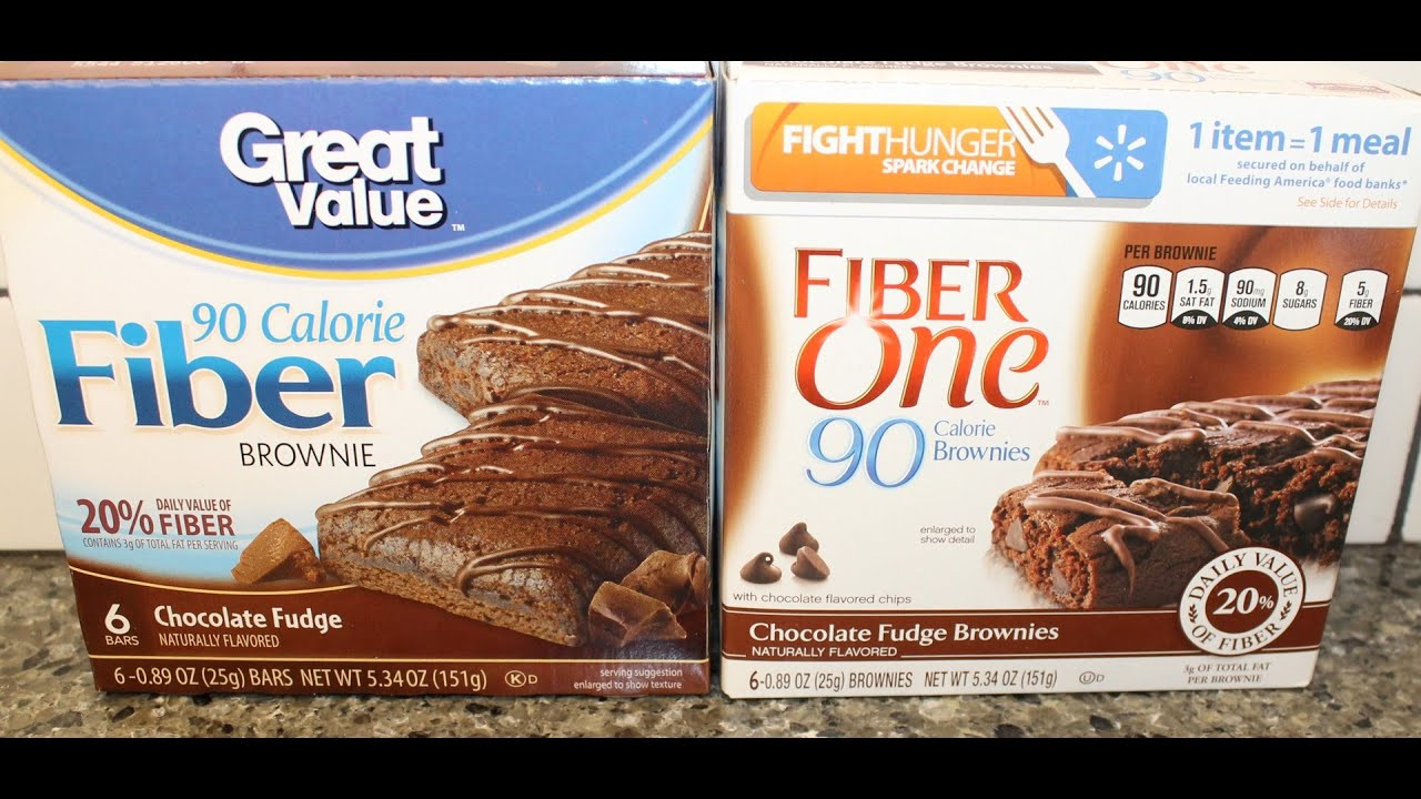 Fiber One Brownies
 Fiber e Chocolate Fudge Brownies vs Great Value