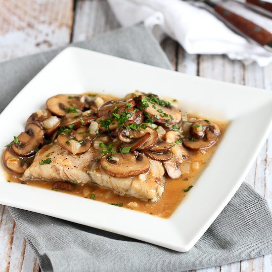 Fish And Mushrooms Recipes
 Baked Fish Marsala Recipe with Mushrooms Barramundi