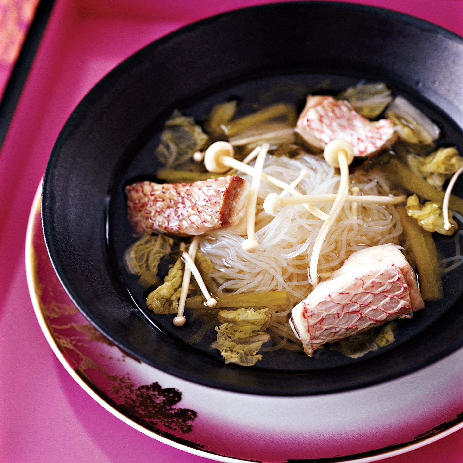 Fish And Mushrooms Recipes
 Sour Fish Soup with Napa Cabbage and Enoki Mushrooms