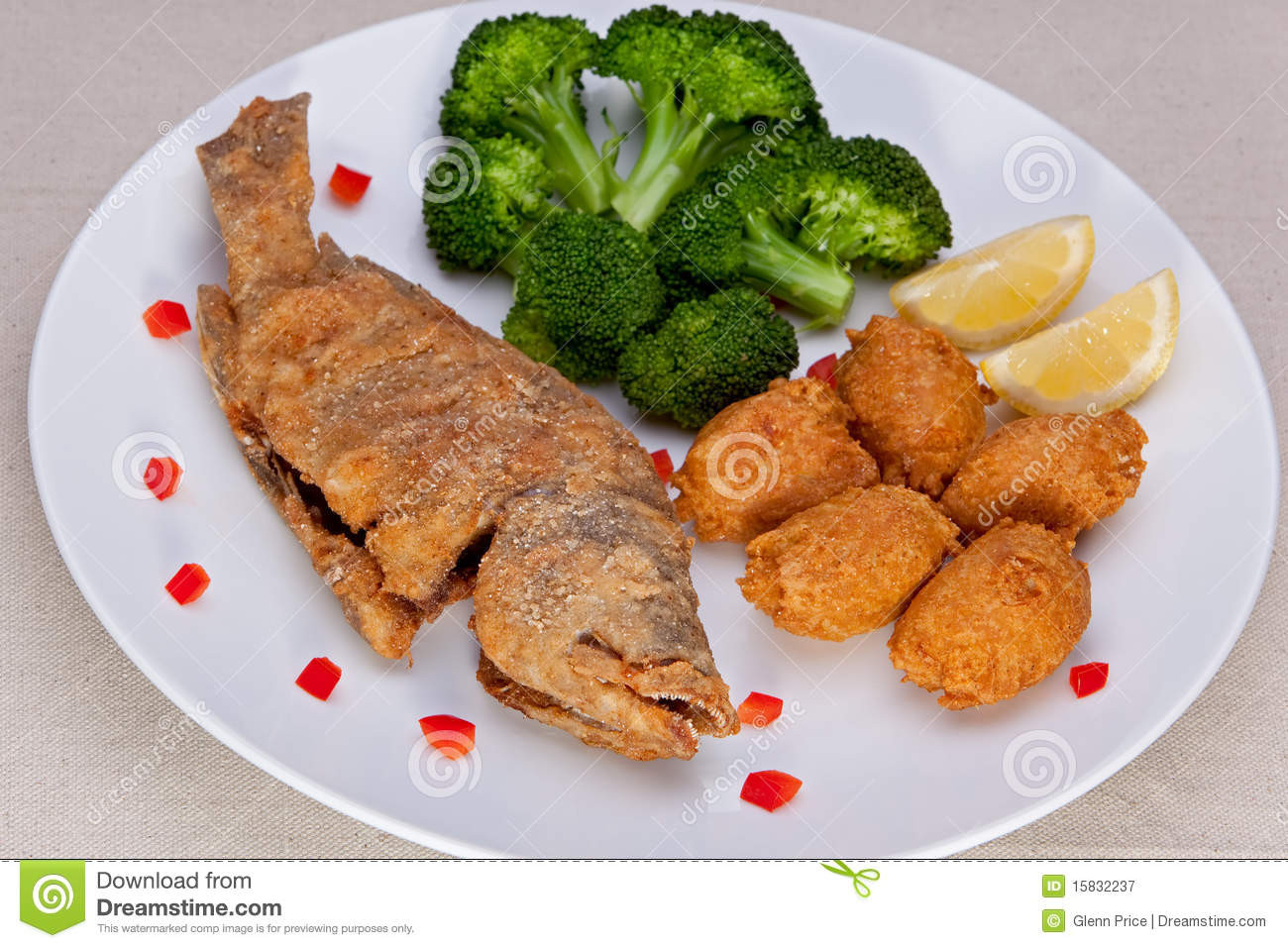 Fish For Dinner
 Fried Fish Dinner Royalty Free Stock graphy Image