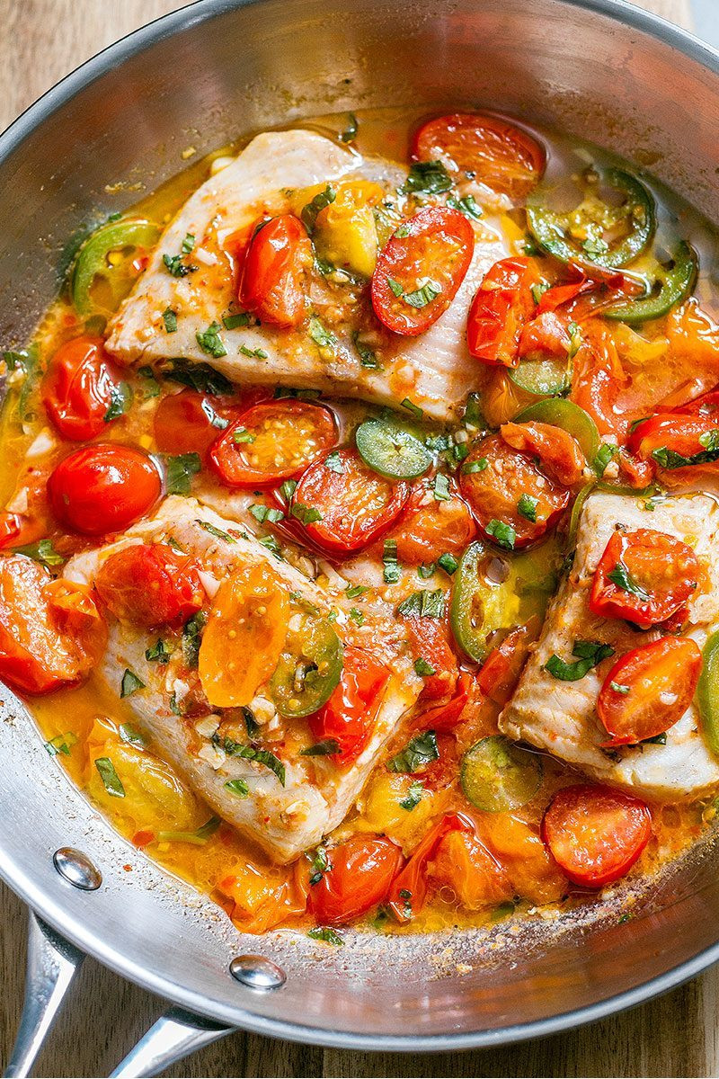 Fish Recipes For Dinner
 Tilapia White Fish Recipe in Tomato Basil Sauce — Eatwell101