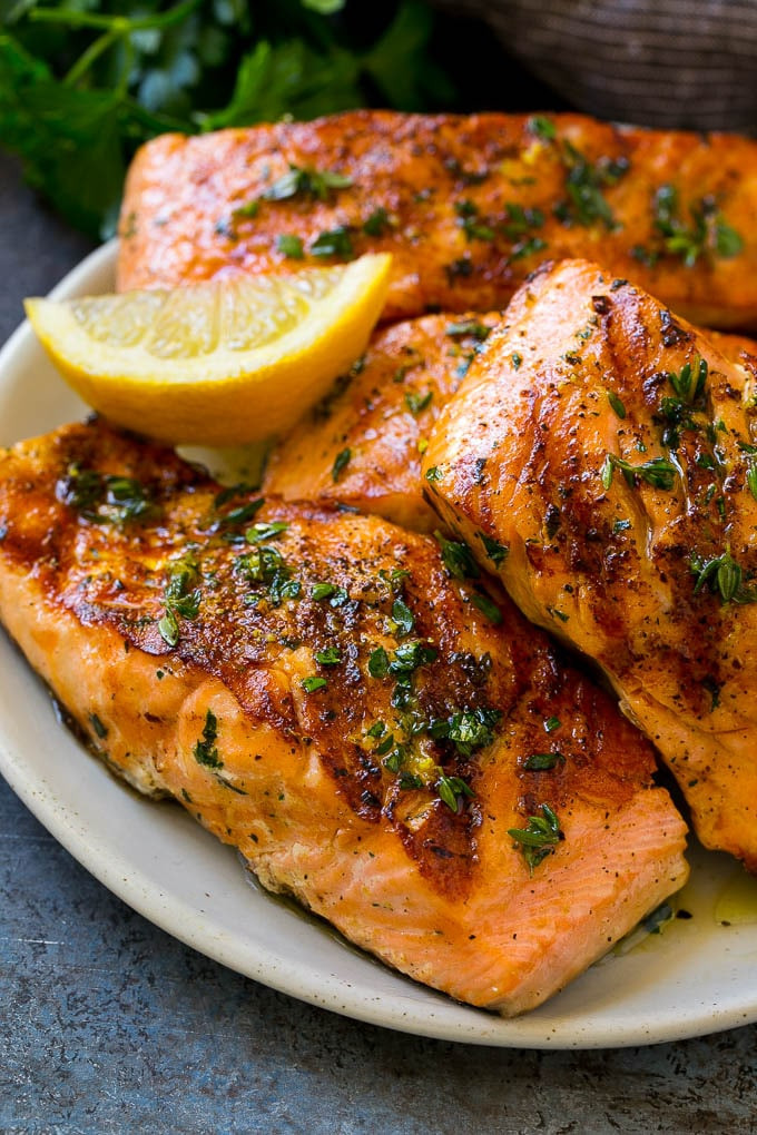 Fish Recipes For Dinner
 Marinated Salmon with Garlic and Herbs Dinner at the Zoo