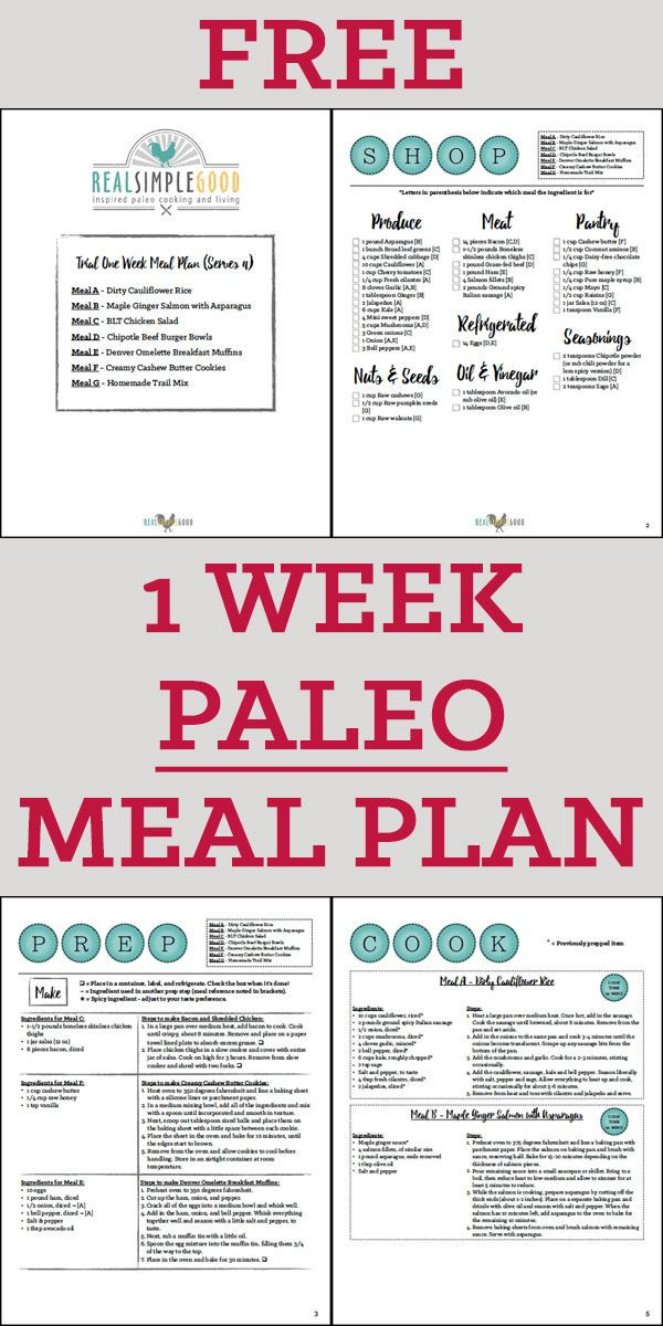 Free Paleo Diet Plan
 Free e Week Paleo Meal Plan
