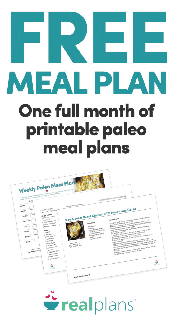 Free Paleo Diet Plan
 Free Full Month of Paleo Meal Plan Printables The Frugal