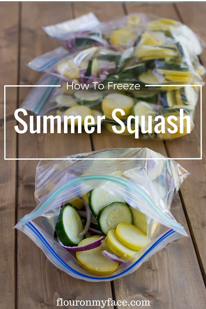 Freezing Summer Squash
 How to Freeze Squash Flour My Face