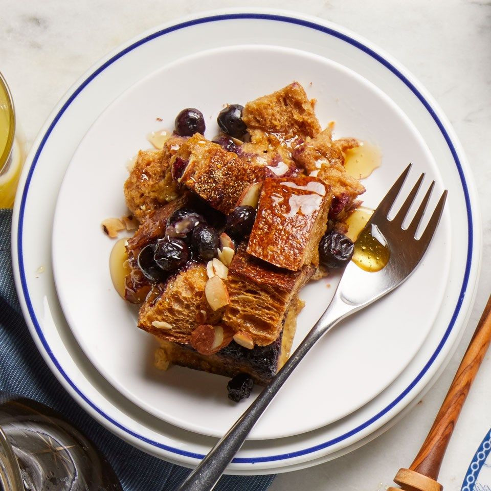 French Brunch Recipes
 Blueberry Almond Overnight French Toast Recipe