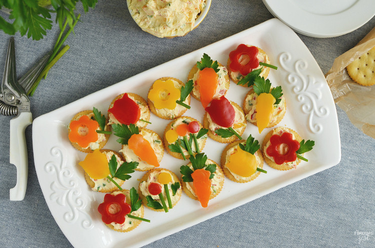 Fresh Vegetable Appetizers
 Easy Spring Appetizer with Veggie Flowers Finding Zest