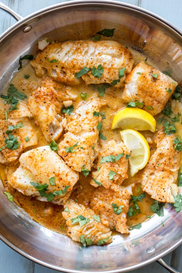 Fried Cod Fish Recipes
 Buttered Cod in Skillet VIDEO Valentina s Corner