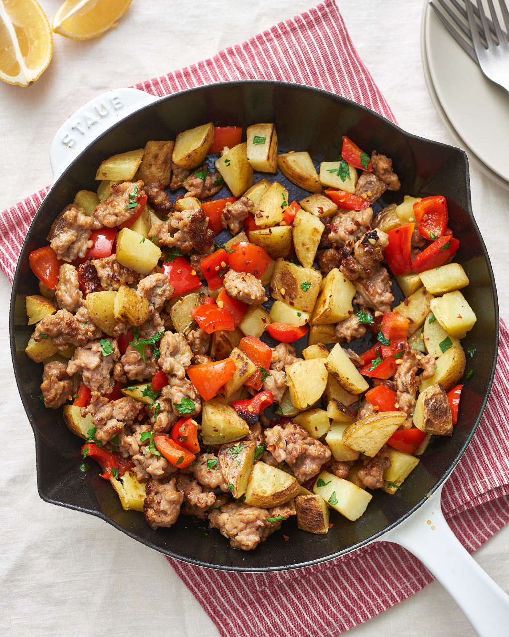Fried Potatoes Breakfast
 Recipe Fried Potatoes and Sausage Skillet