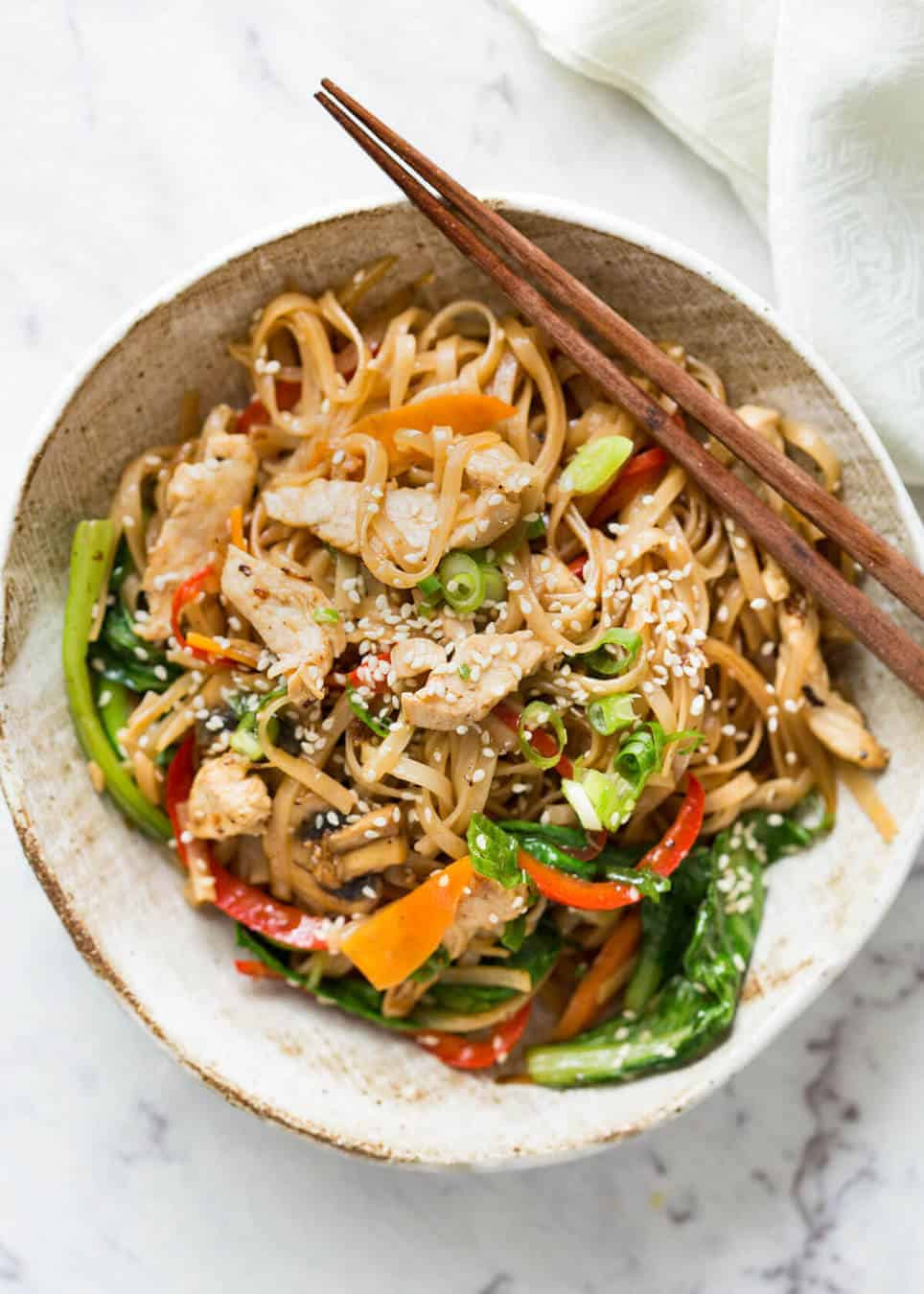 Fried Rice Noodles
 Chicken Stir Fry with Rice Noodles