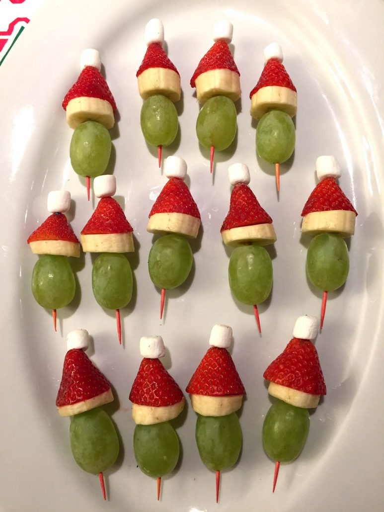 Fruit Appetizer Ideas
 Grinch Fruit Kabobs Skewers – Healthy Christmas Appetizer