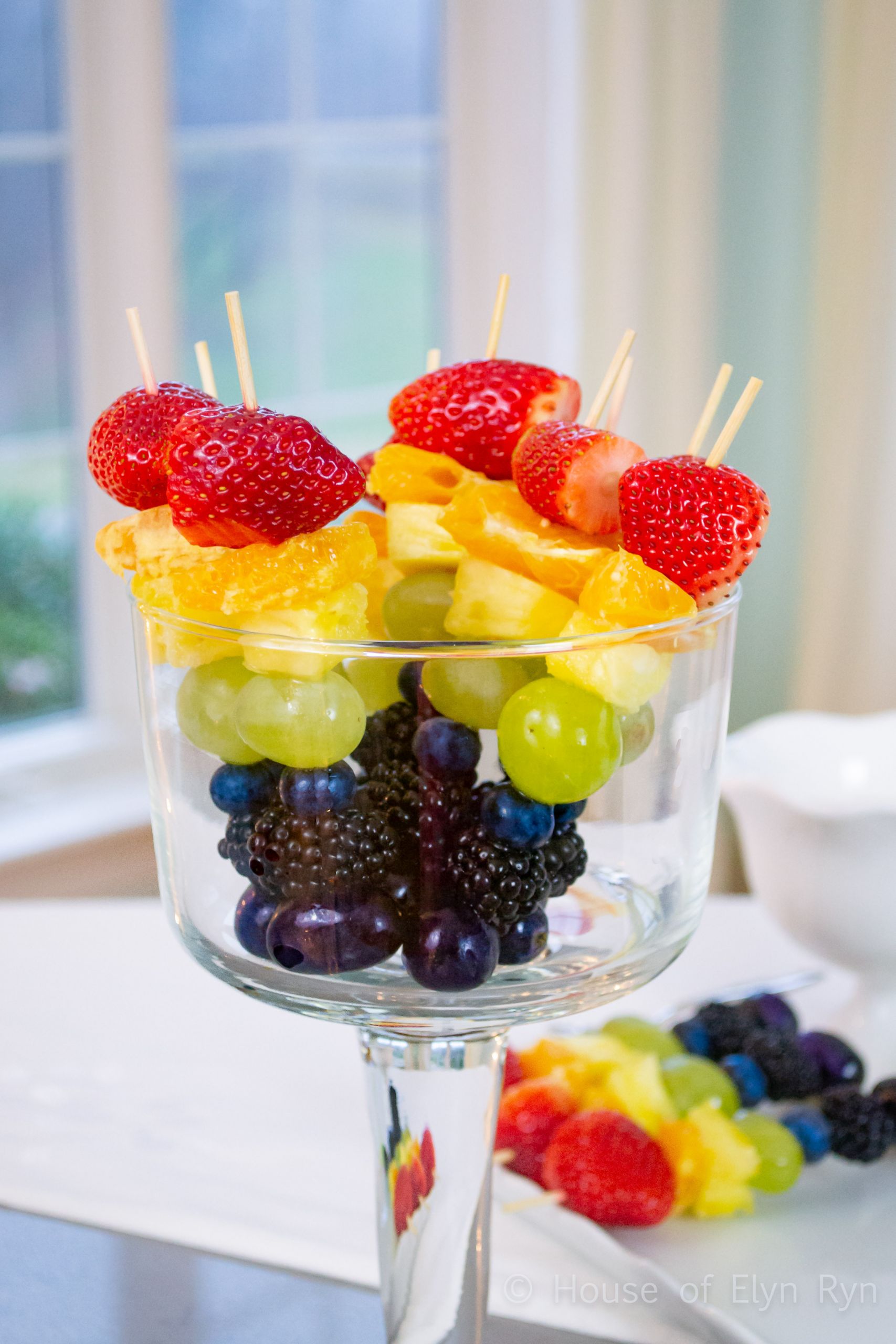 Fruit Skewer Appetizers
 Rainbow Fruit Skewers – The House of Elyn Ryn