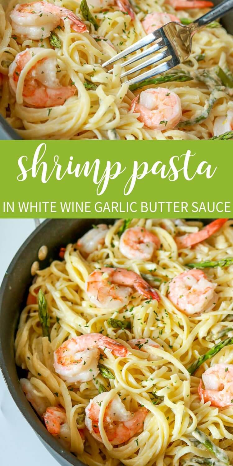 Garlic Shrimp Pasta
 Garlic Butter Shrimp Pasta in White Wine Sauce – That s