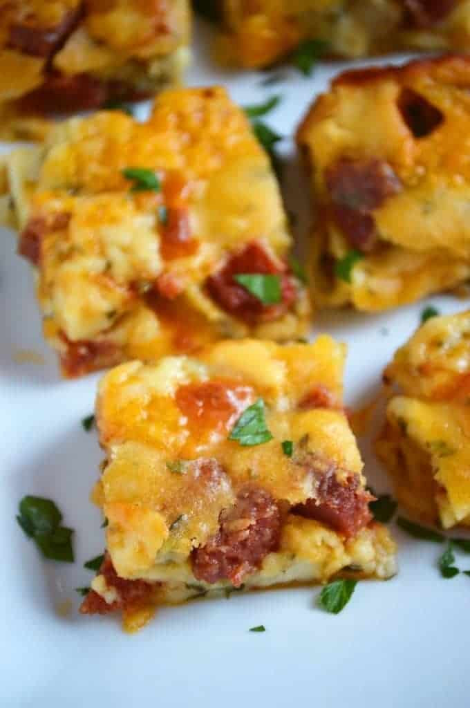 Gluten Free Appetizers Food Network
 Cheesy Pepperoni Squares What the Fork