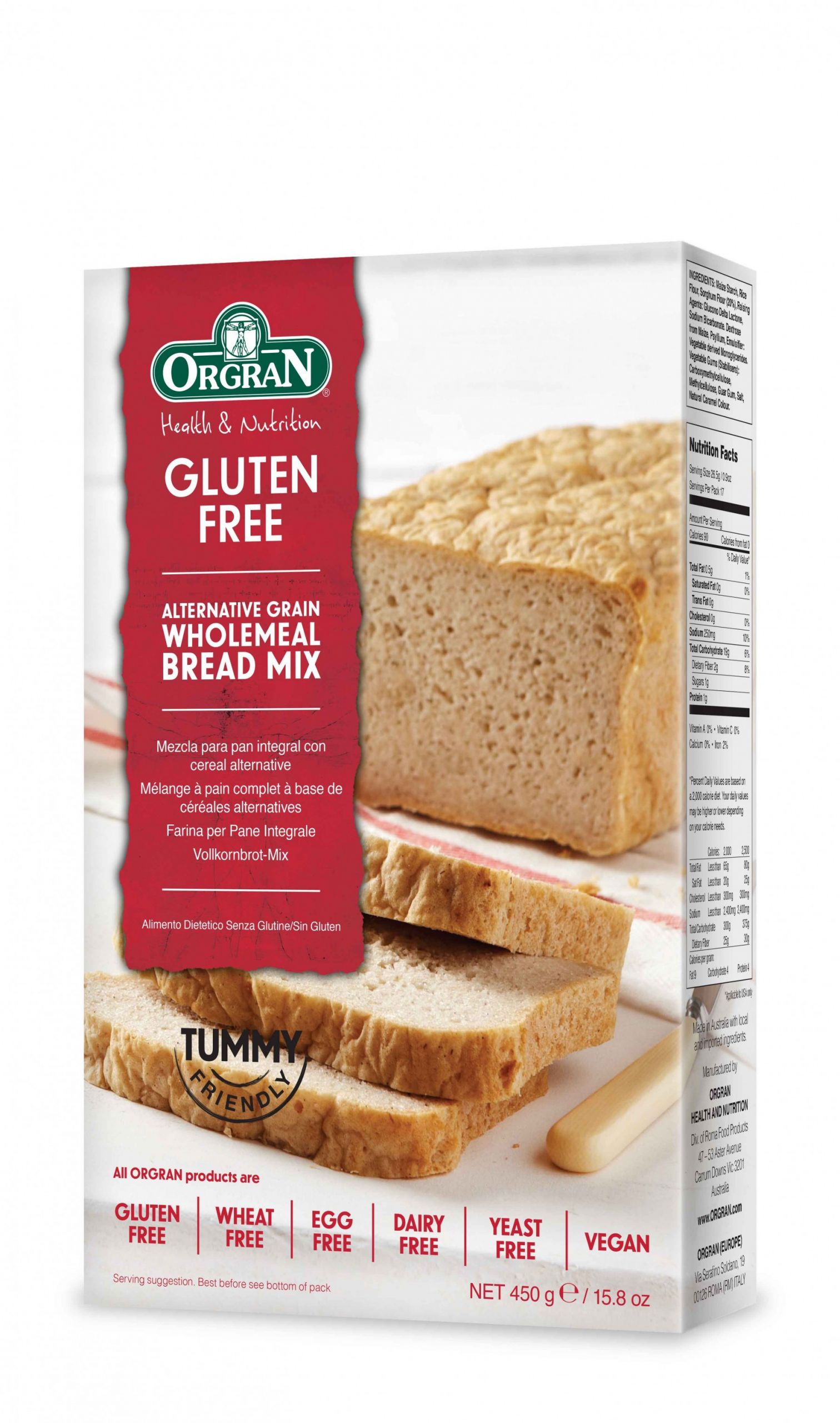 Gluten Free Bread Mix For Bread Machine
 Orgran Gluten Free Wholemeal Bread Mix 450g