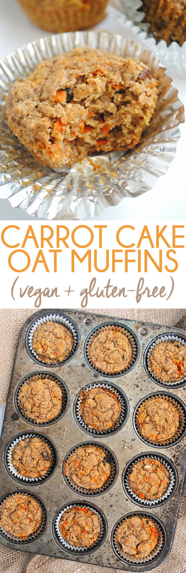 Gluten Free Carrot Cake Muffins
 Carrot Cake Oat Muffins vegan gluten free