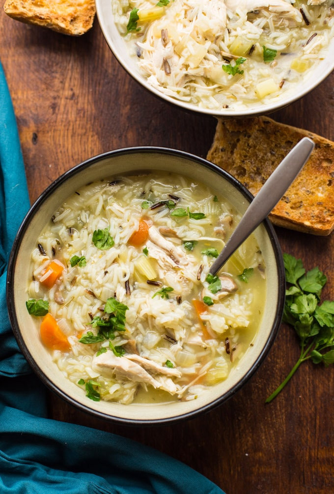 Gluten Free Chicken And Rice Soup
 Instant Pot Chicken and Wild Rice Soup A Saucy Kitchen