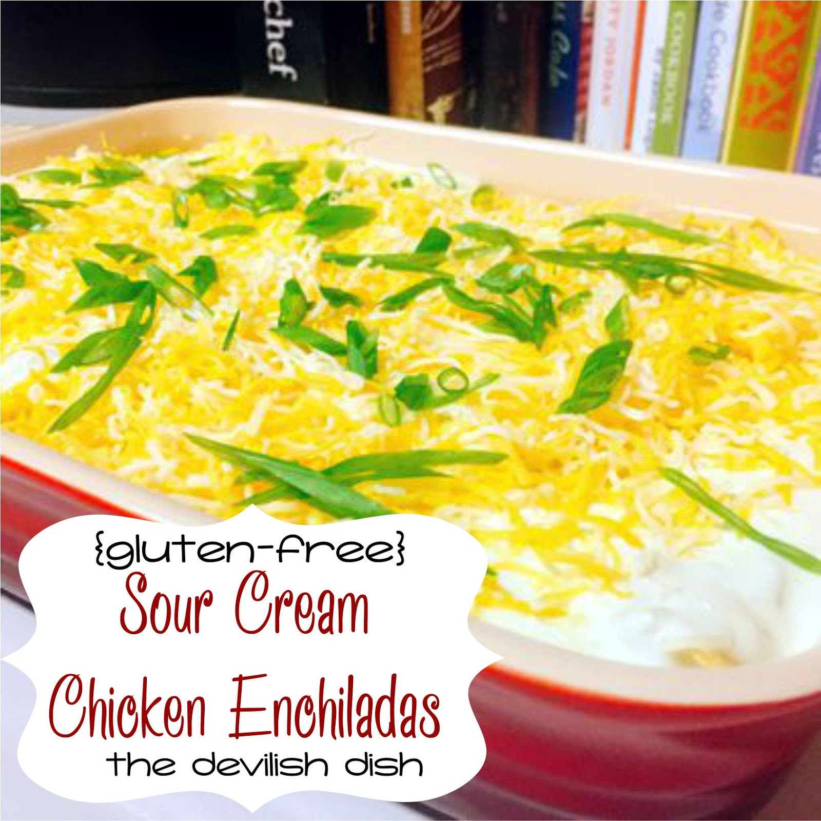 Gluten Free Chicken Enchiladas
 The Devilish Dish [Gluten Free] Sour Cream Chicken Enchiladas
