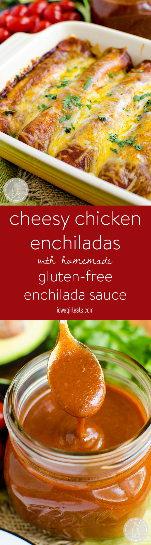 Gluten Free Chicken Enchiladas
 Cheesy Chicken Enchiladas with Homemade Gluten Free