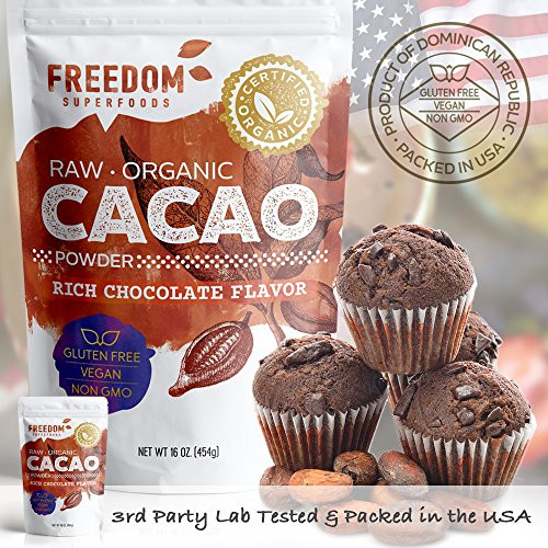 Gluten Free Cocoa Powder
 Organic Raw Cacao Cocoa Powder Best 100 Dark Chocolate
