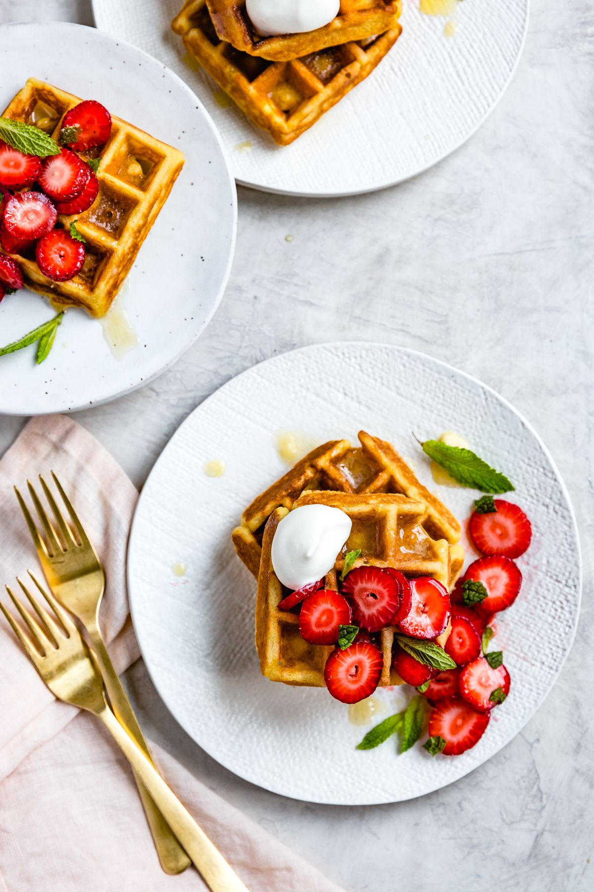 Gluten Free Gourmet Recipes
 Corn Flour Waffles with Whipped Honey Ghee and Berries