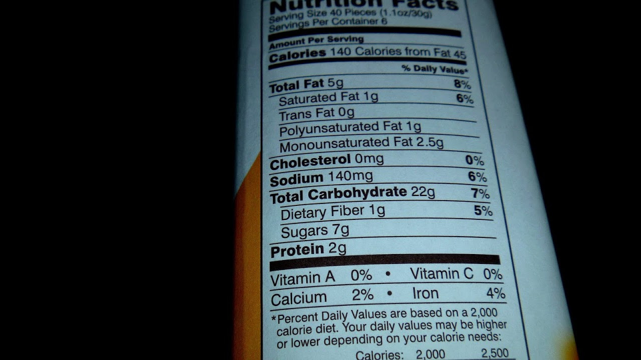 Goldfish Crackers Nutrition
 Goldfish Crackers Nutrition Facts Gold Choices