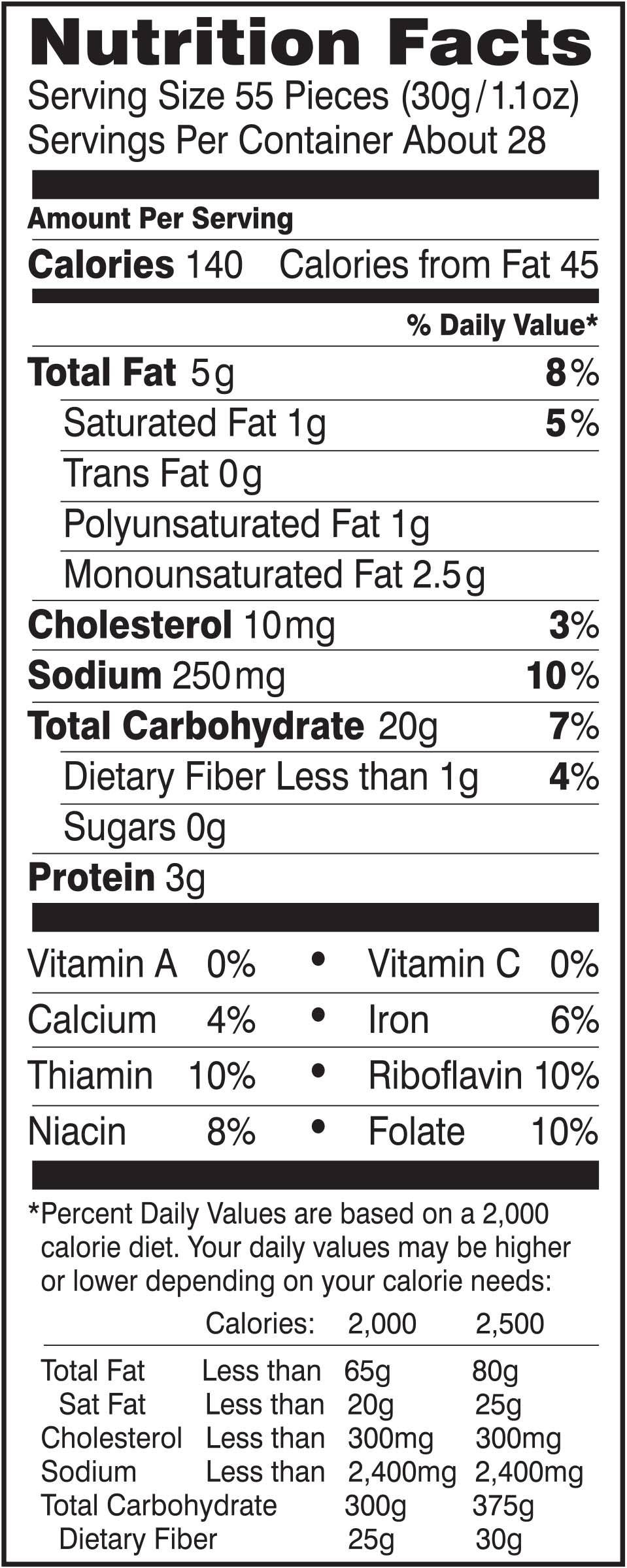 Goldfish Crackers Nutrition
 Nutrition Label For Goldfish