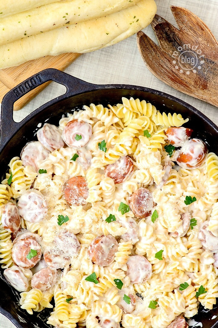 Good Dinners For Two
 Spicy sausage Alfredo Recipe