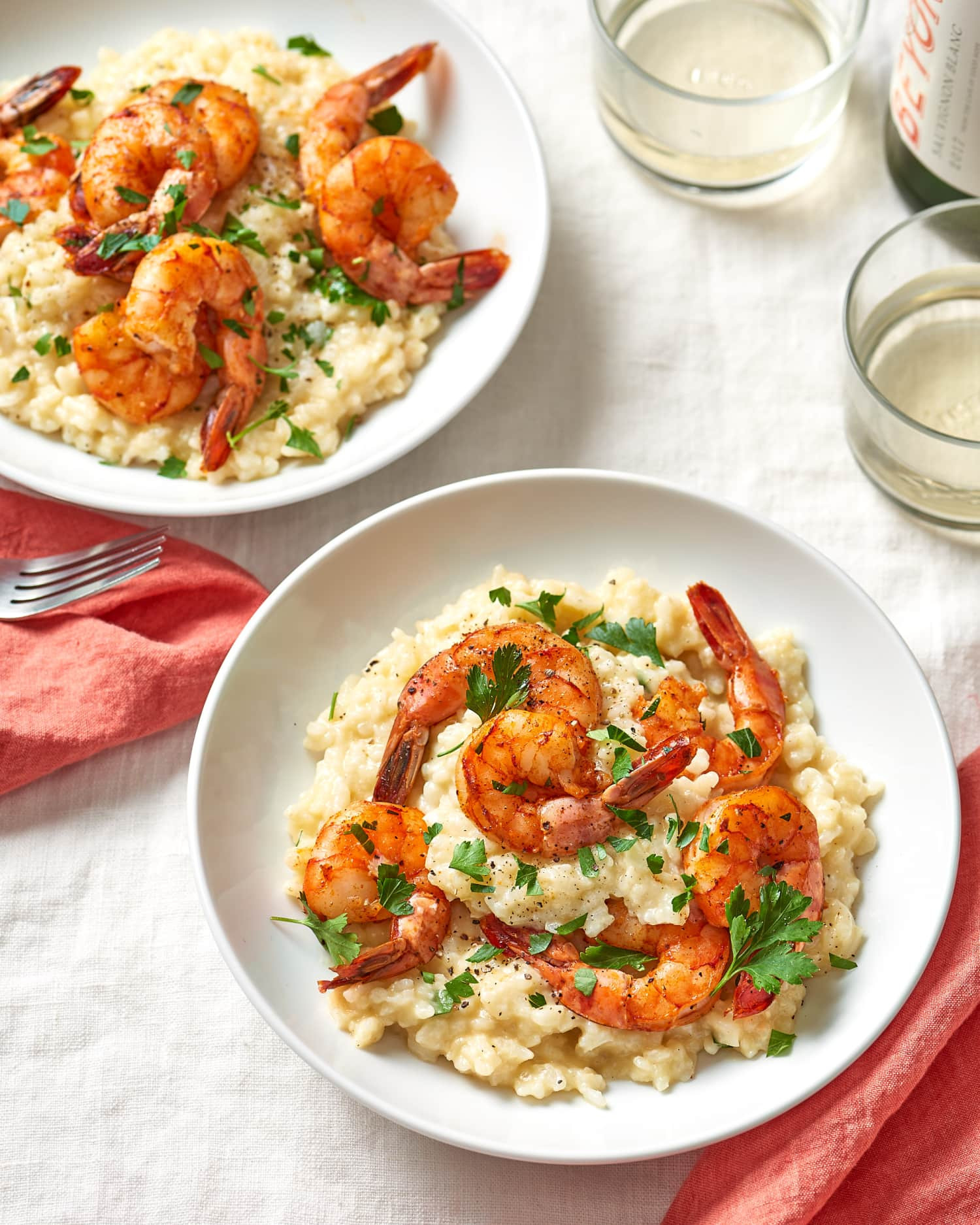 Good Dinners For Two
 Recipe Parmesan Risotto with Roasted Shrimp