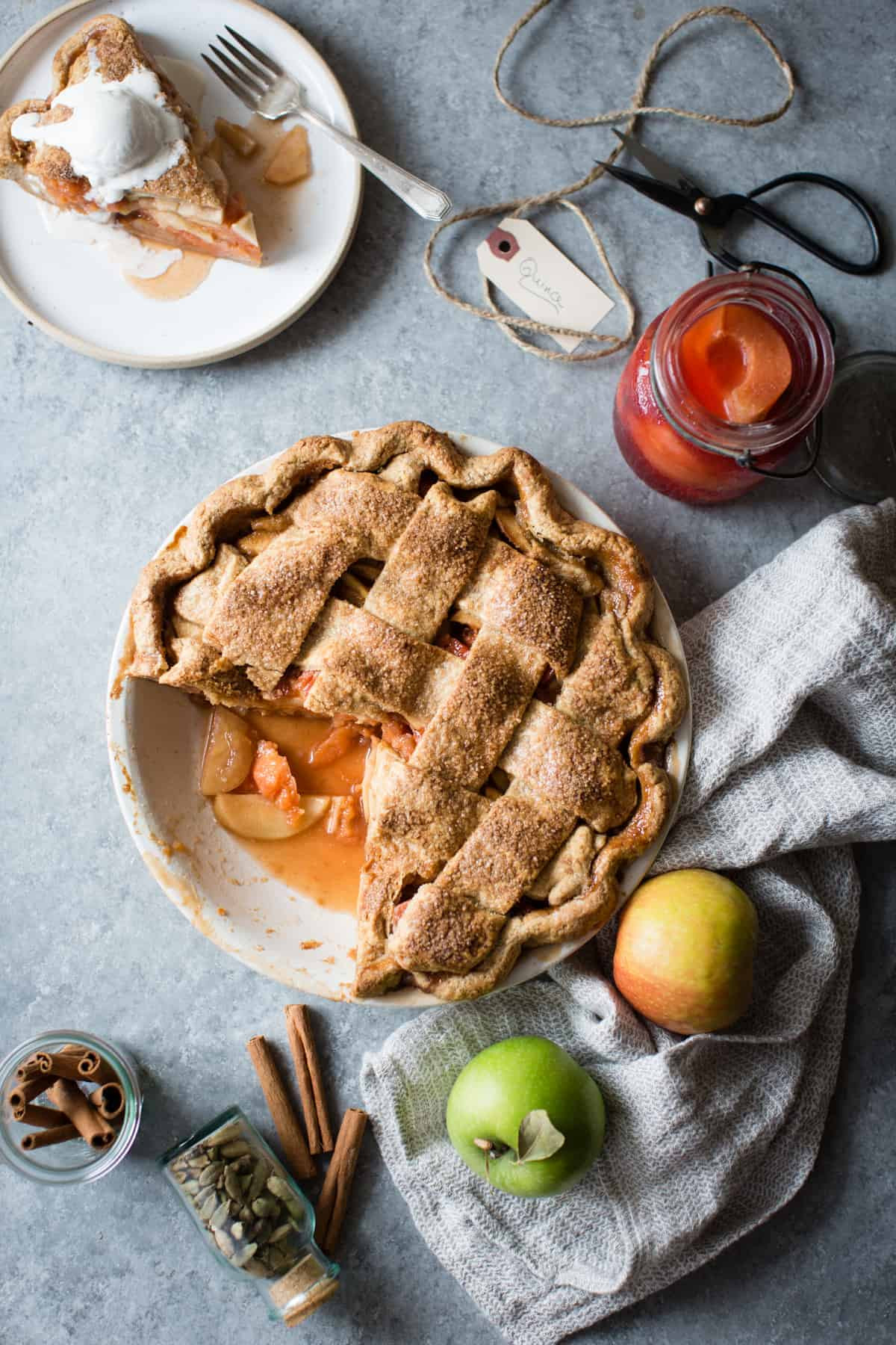Gourmet Apple Pie
 Apple Quince Lattice Pie gluten free • The Bojon Gourmet