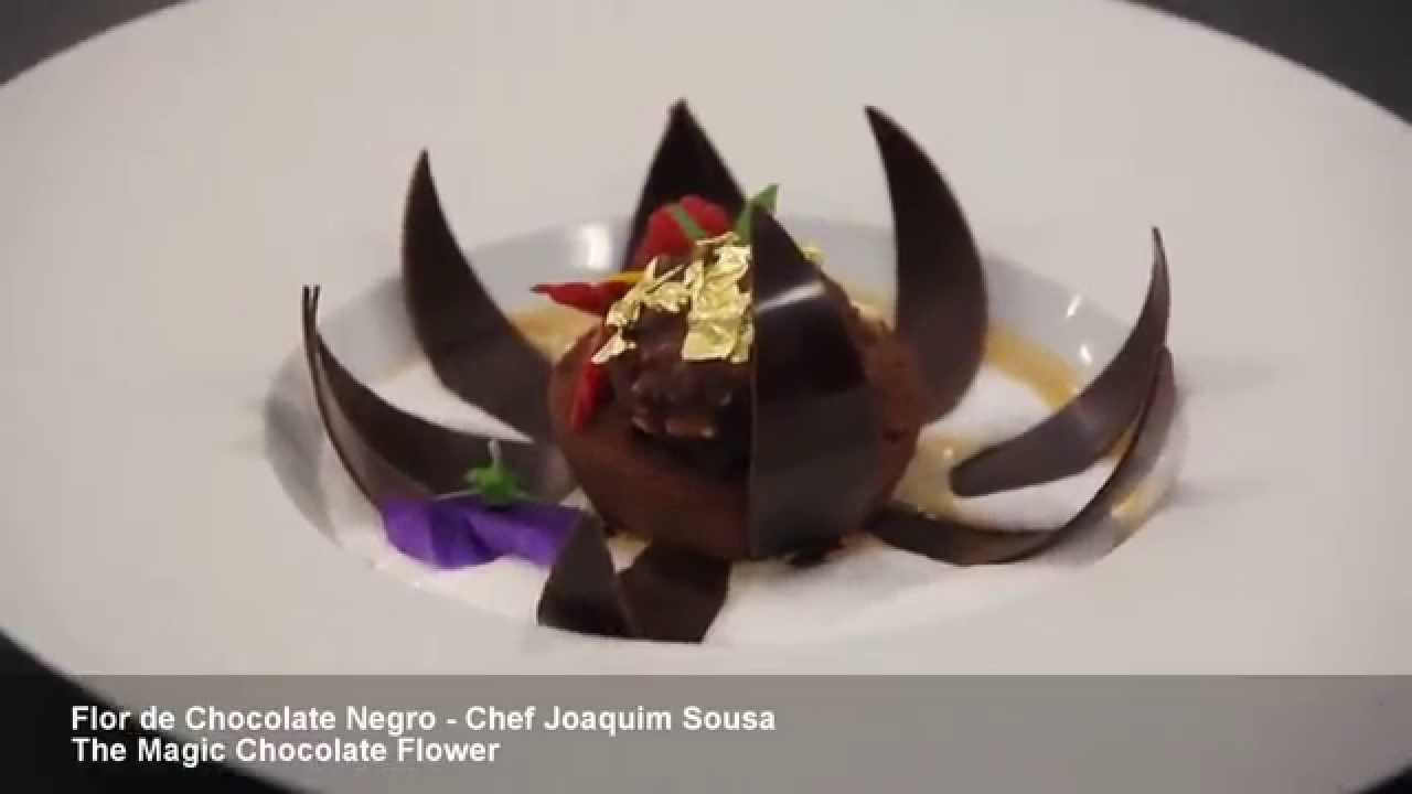 Gourmet Chocolate Desserts
 Flor de Chocolate Negro Chef Joaquim Sousa