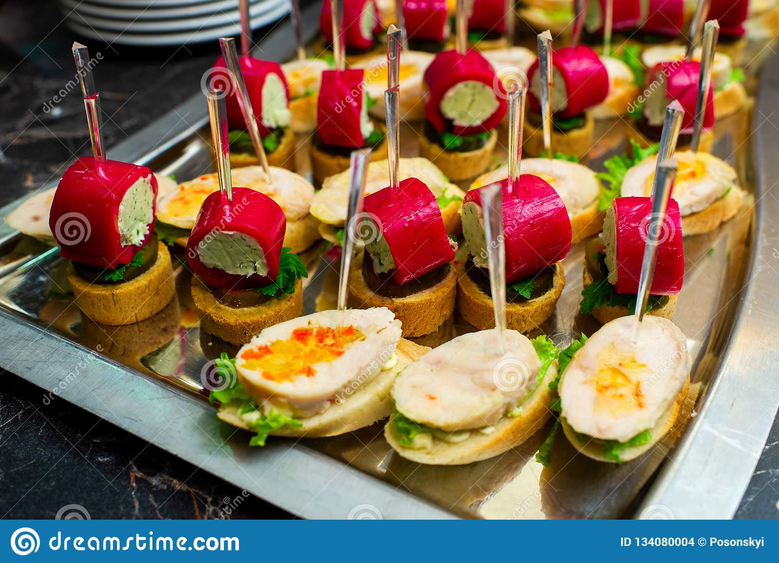 Gourmet Cold Appetizers
 Cold Appetizers The Buffet Table Stock Image of