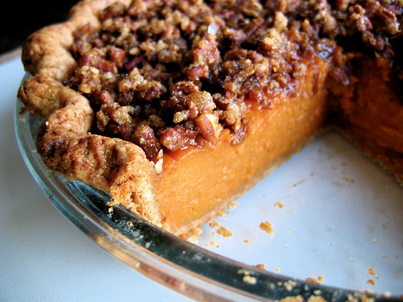 Gourmet Pecan Pie
 Pecan Topped Sweet Potato Pie • The Bojon Gourmet